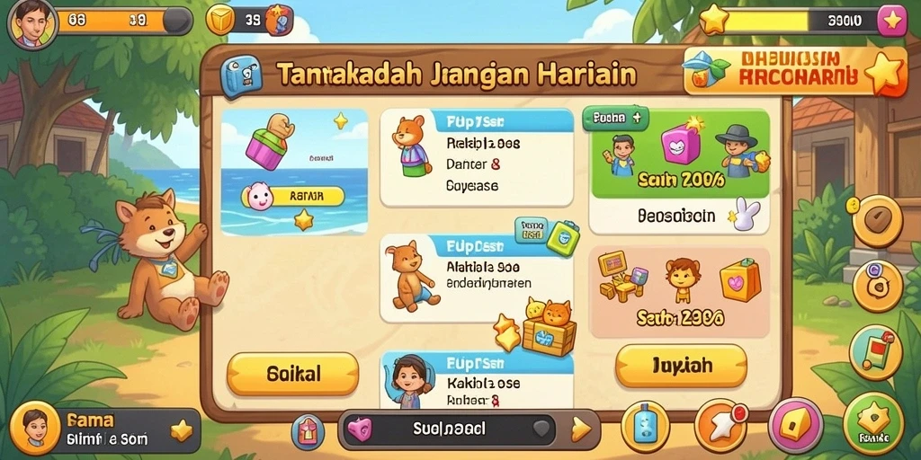 Tantangan level yang bervariasi dan menarik.