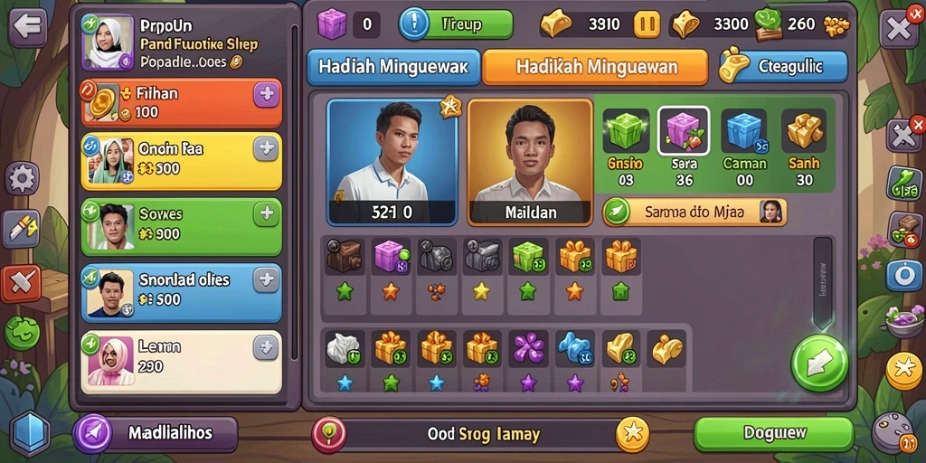 Beragam pilihan karakter untuk kustomisasi.