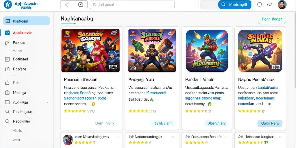 Menu permainan yang mudah dinavigasi dan ramah pengguna.