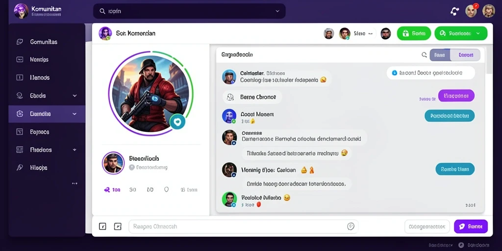 Fitur komunitas yang memungkinkan interaksi antar pemain.